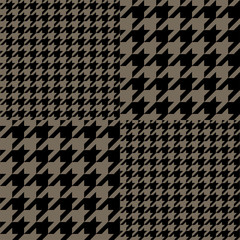 Traditional houndstooth checkered plaid vector pattern 