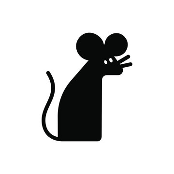 Vector Mouse Logo Design Template. Rat, mouse, mice lineart design. Vector illustration