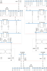 Electric wiring diagram for power transformers