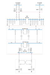 Electric wiring diagram for power transformers