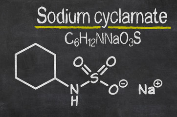 Blackboard with the chemical formula of Sodium cyclamate