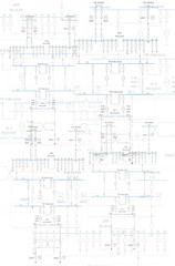 Electric wiring diagram for power transformers