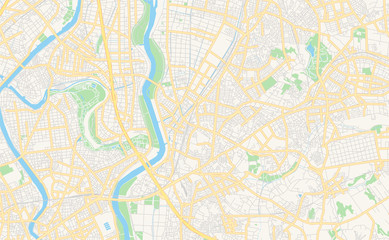 Printable street map of Matsudo, Japan