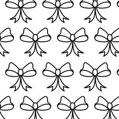 Fototapeta na wymiar pattern of ribbon bow on white background