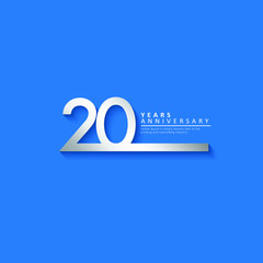 20 Year Anniversary Vector Template Design Illustration