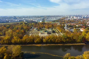 Foto op Aluminium Royal Palace in Warsaw. Poland. 19. October. 2019. Aerial view of the beautiful royal palace in Warsaw. Autumn sunny day. © Oleksandr