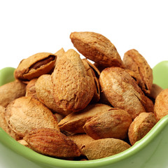 apricot kernel isolated on white background