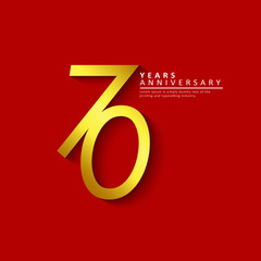 70 Year Anniversary Vector Template Design Illustration