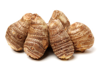 Taro on white background