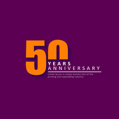 50 Year Anniversary Vector Template Design Illustration