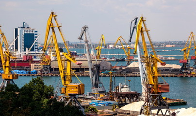 Fototapeta na wymiar Odessa sea port terminal