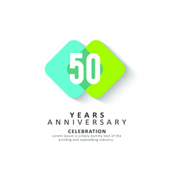 50 Year Anniversary Vector Template Design Illustration