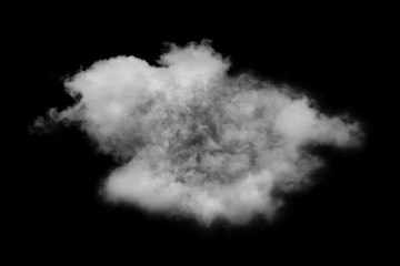 Textured cloud,Abstract black,isolated on black background