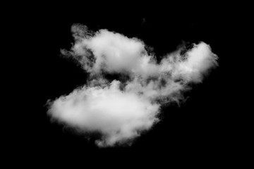 Textured cloud,Abstract black,isolated on black background