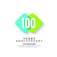 100 Year Anniversary Vector Template Design Illustration