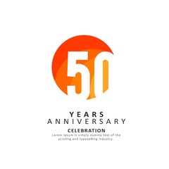 50 Year Anniversary Vector Template Design Illustration