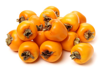 persimmon on white background