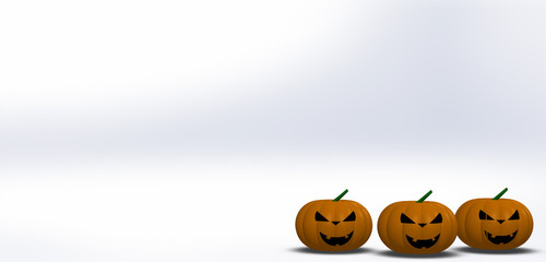 Beautiful pumpkin with a white background with text input 3D