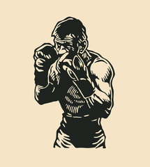 Boxers Logo Design. Vector Illustration.