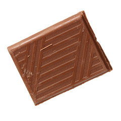 stack of chocolate on white background