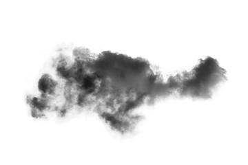 Textured Smoke,Abstract black,isolated on white background