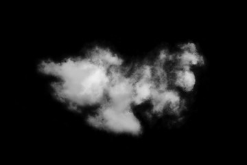 Textured cloud,Abstract black,isolated on black background