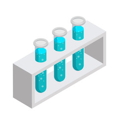Testing tubes flat vector illustration