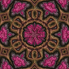 3d effect - abstract hexagonal fractal pattern