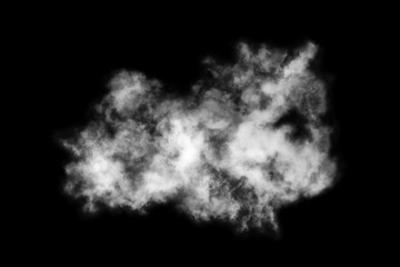 Textured cloud,Abstract black,isolated on black background