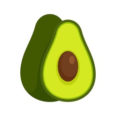 Avocado fruit icon. Flat illustration of avocado fruit vector icon for web design