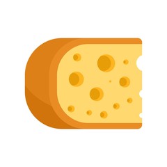 Cheese icon. Flat illustration of cheese vector icon for web design