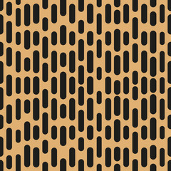 Abstract geometric pattern with stripes, lines. Seamless vector background. Gold and black ornament. Simple lattice graphic design