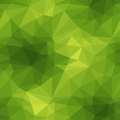 Plakat Green triangular vector texture. Geometric seamless pattern. Polygonal abstract backdrop.