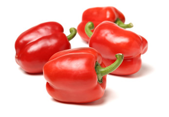 fresh bell pepper (capsicum) on white background