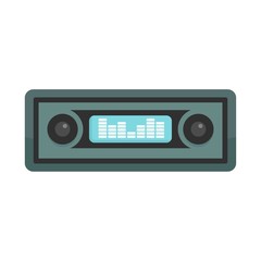 Car audio icon. Flat illustration of car audio vector icon for web design