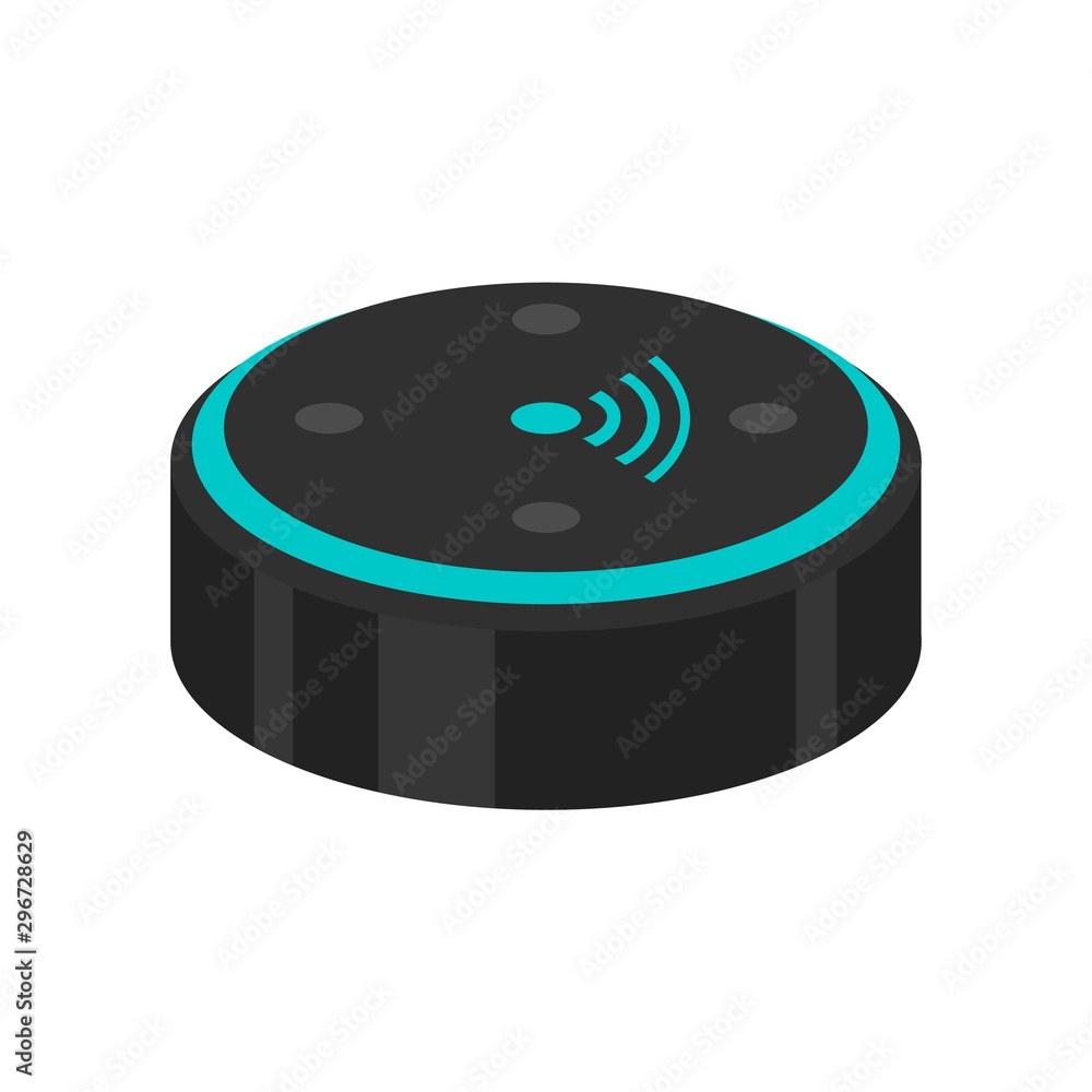 Poster ai smart speaker icon. flat illustration of ai smart speaker vector icon for web design