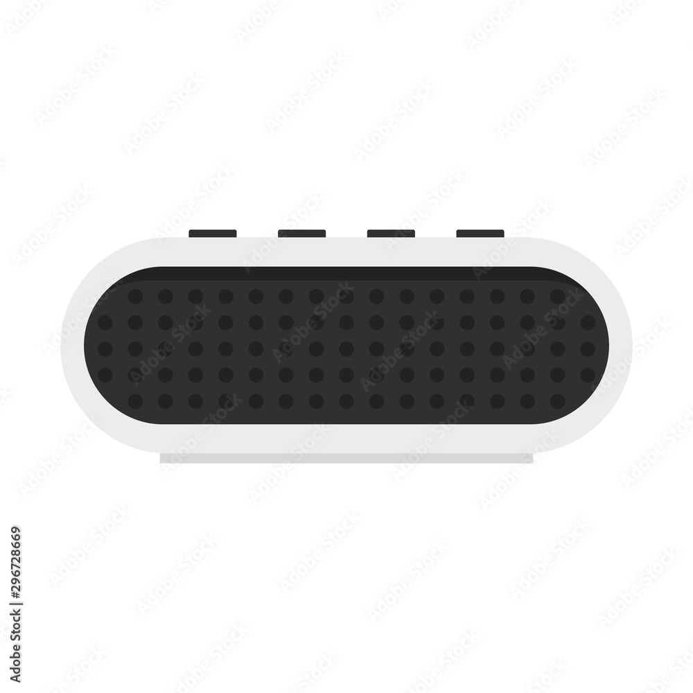 Poster radio smart speaker icon. flat illustration of radio smart speaker vector icon for web design