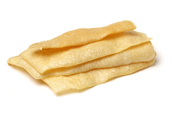 Crispy Pork Skin on white background