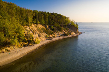 Aerial view on famous Cliff in Gdynia Orlowo.