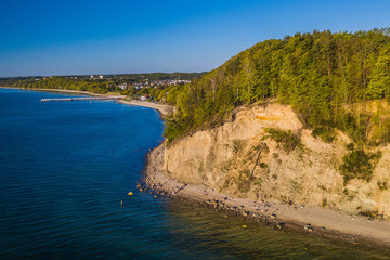 Aerial view on famous Cliff in Gdynia Orlowo.
