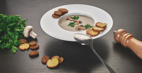 Cream of mushroom soup
