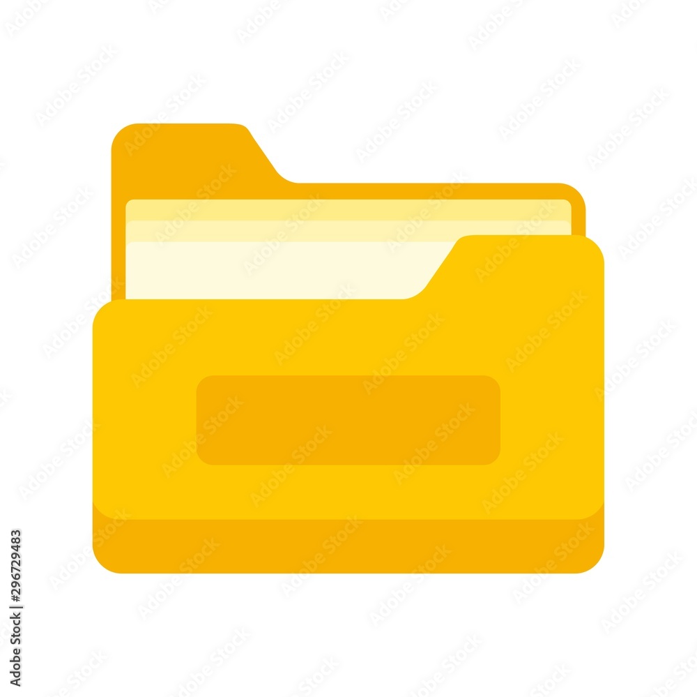 Poster archive file folder icon. flat illustration of archive file folder vector icon for web design