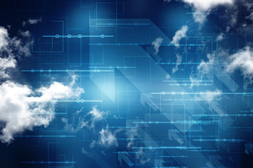 2D Digital Abstract Business Networking background