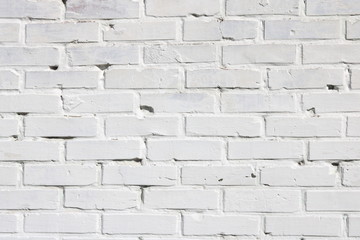 Beautiful white brick wall as abstract white background
