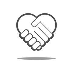 Hand shake icon for website an app