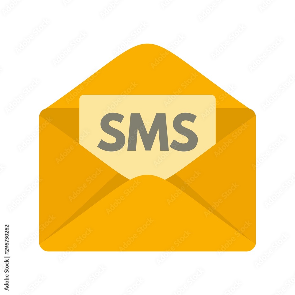 Poster sms inbox icon. flat illustration of sms inbox vector icon for web design