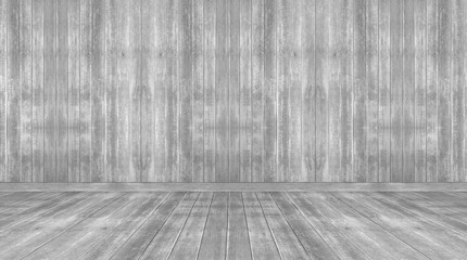 Gray Wall and Floor Wood Background
