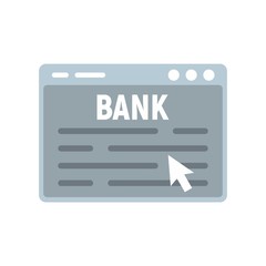 Web banking icon. Flat illustration of web banking vector icon for web design