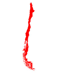 Fototapeta na wymiar Karte von Chile