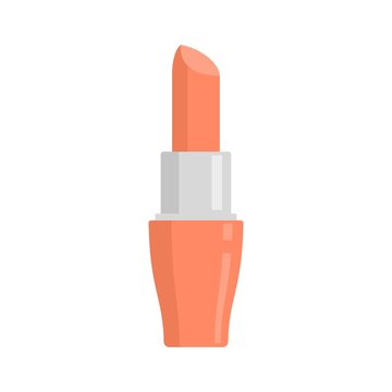 Makeup lipstick icon. Flat illustration of makeup lipstick vector icon for web design